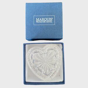 Marquis Waterford Crystal Covered Heart Box 3'' Jewelry Trinkets New Opened Box